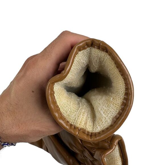 Vintage AVON Winter Gloves Brown Novahide OSFA Young Adults 70s 80s - Picture 4 of 5